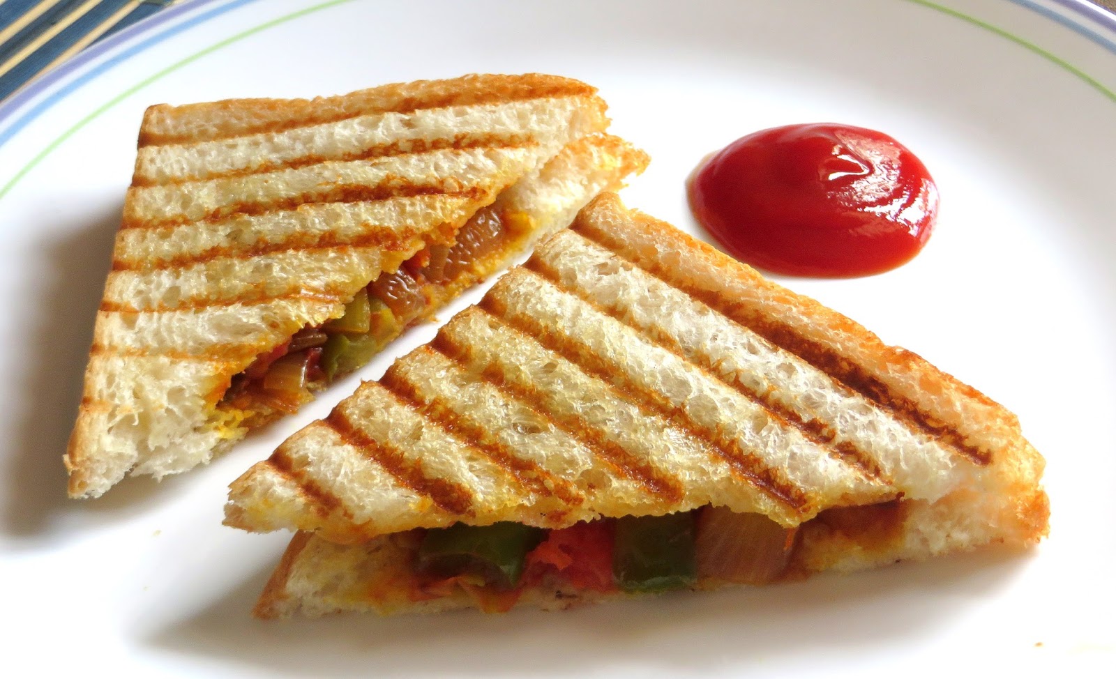 grilled vegetable sandwich indian style